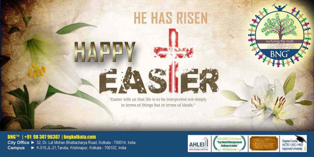 Wishing you lots of good luck and cheer on this Easter, BNG Hotel Management Kolkata