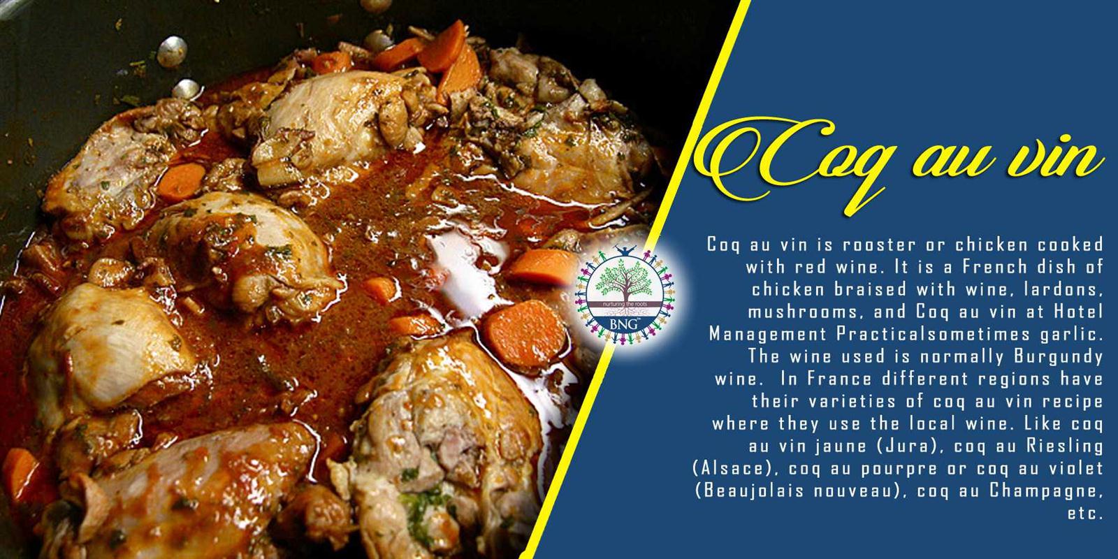 coq au vin recipe by BNG Hotel Management Kolkatabng