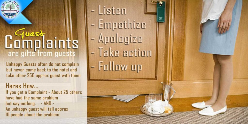 Hotel Guest Complaints in the Hotel industry and Tips on how to handle Guest Complaints