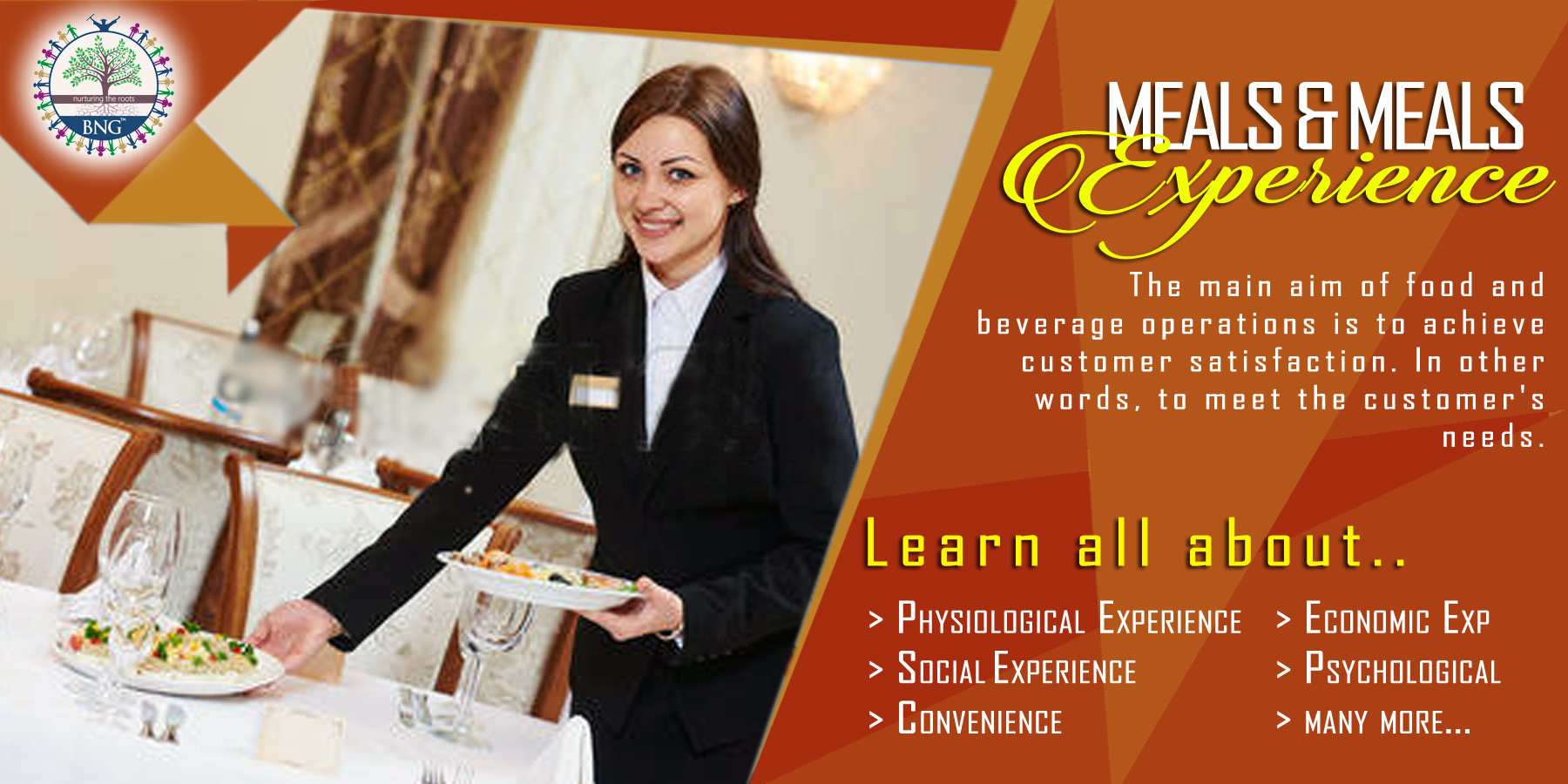 Meals & Meals Experience BNG Hotel Management Institute