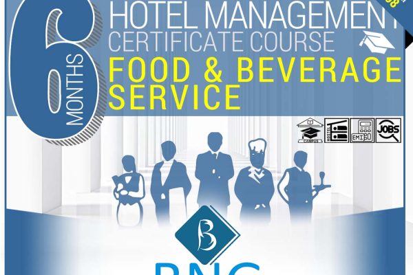 6 Months Hotel Management Certificate Courses Food & Beverage Service
