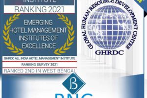 BNG Kolkata Ranked Ranked 2nd in West Bengal by GHRDC All India Hotel Management Institute Ranking survey 2021