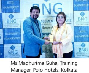 Ms. Madhurima Guha – Training Manager, Polo Hotels, Kolkata