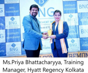 Ms. Priya Bhattacharyya – Training Manager, Hyatt Regency Kolkata
